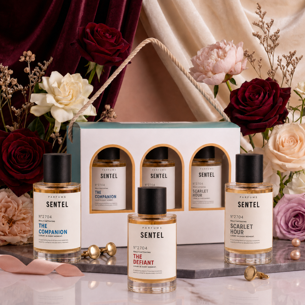 Sentel Couple Box - His and Hers Perfume Set - 3 x 50ml